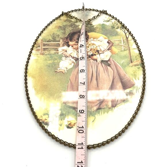 Vintage Oval Chain Frame with print  Cottagecore Maximalist Gallery Wall Art - Picture 5 of 7